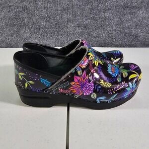 Dansko Professional Clogs Night Flora Patent Leather – Size 37 (US 6.5-7)